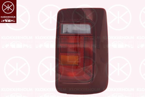 Tail Light Assembly, Right, for vehicles with rear doors, Smoke Grey, without bulb holder, 2K1945096AC (VW), 2K1945096J (VW), 2K1945096Q (VW)