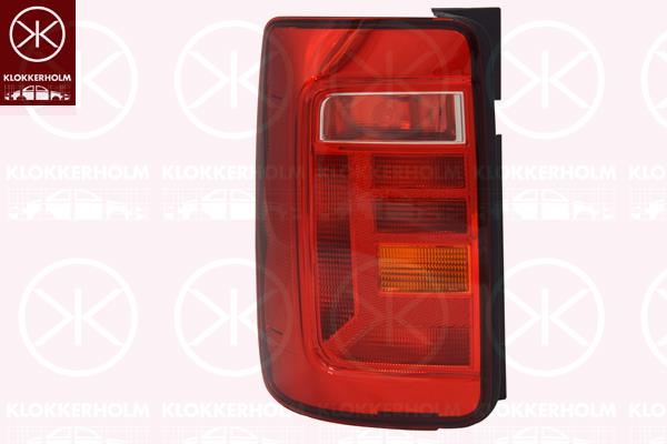 Tail Light Assembly, Left, for vehicles with rear doors, without bulb holder, 2K1945095G (VW), 2K1945095L (VW), 2K1945095Q (VW)