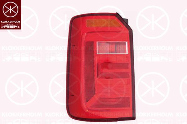 Tail Light Assembly, for vehicles with tailgate, without bulb holder, Left, 2K1 945 095E (VW), 2K1 945 095J (VW), 2K1945095N (VW)