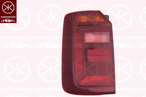 Tail Light Assembly, for vehicles with tailgate, without bulb holder, Smoke Grey, Right, 2K1 945 096G (VW), 2K1 945 096N (VW), 2K1 945 096AA (VW), 2K1945096G (VW), 2K1945096AA (VW)