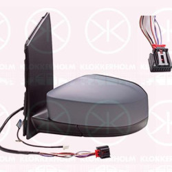 Exterior Mirror, Left, Electronically foldable, Number of pins: 7, with aerial, Heatable, Aspherical, w/primer, 2K5035534A (VW), 2K5857521C (VW), 2K5857407D (VW), 2K5857407D9B9 (VW), 2K5857527BGRU (VW)