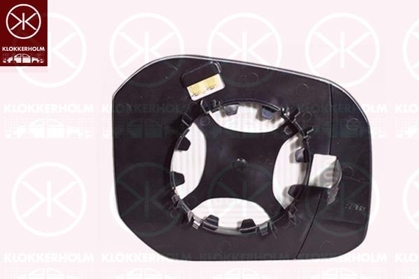 Mirror Glass, exterior mirror, Heatable, Left, Aspherical, 2K5857521C (VW), 2K5857521C (VAG)