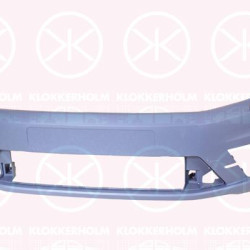 Bumper, w/primer, Front, with hole(s) for washer nozzle, Trim Level: MAXI, 2K5807217LGRU (VW)