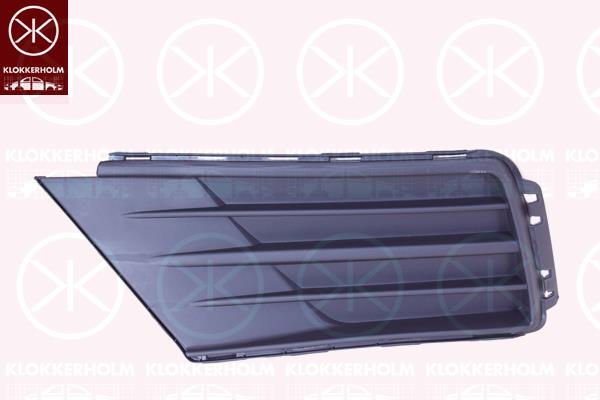 Ventilation Grilles, bumper, Left Front, without hole(s) for fog lights, 2K5 853 665 E 9B9 (VW)