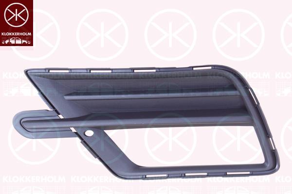 Ventilation Grilles, bumper, Left Front, with hole(s) for fog lights, 2K5 853 665C 9B9 (VW)