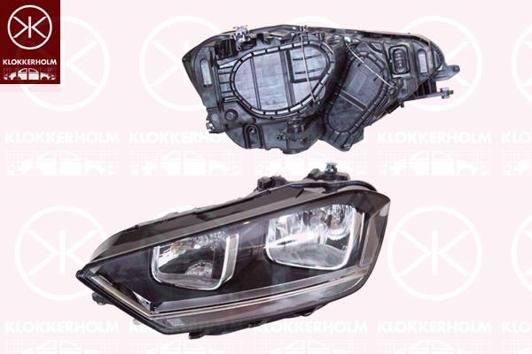 Headlight, Right, H7, H15, with motor for headlamp levelling, 517 941 006A (VW), 517 941 006B (VW), 517 941 006C (VW)