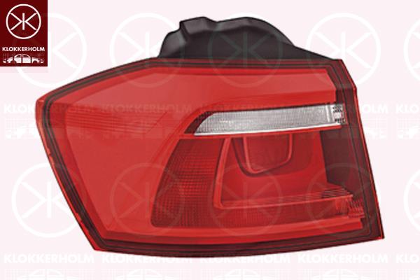 Tail Light Assembly, Right, Outer section, with bulb holder, Valeo, 510945096AE (VW), 510945096H (VW), 510945096K (VW), 510945096M (VW), 510945096P (VW), 510945096R (VW)