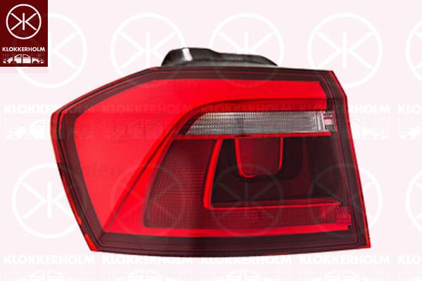 Tail Light Assembly, Right, Trim Level: HIGH-LINE, Outer section, with bulb holder, Valeo, 510945096AF (VW), 510945096J (VW), 510945096L (VW), 510945096N (VW), 510945096Q (VW), 510945096S (VW)