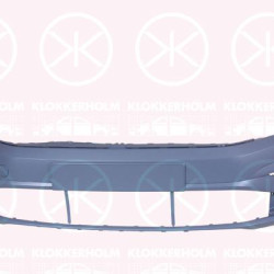 Bumper, w/primer, Front, with hole(s) for washer nozzle, Trim Level: Facelift, 510807217CEGRU (VW)