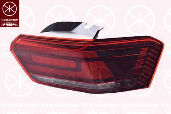 Tail Light Assembly, Right, Outer section, LED, with bulb holder, 10A945096B (VW), 10A945096B (VAG), 10A945096B (AUDI)