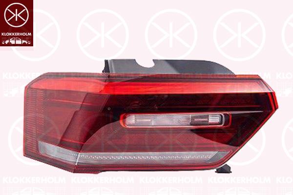 Tail Light Assembly, Left, Outer section, Light Function: with dynamic indicator light, LED, with bulb holder, 10A945207C (VW), 10A945207C (VAG), 10A945207C (AUDI), 10A945207D (VW), 10A945207D (VAG), 10A945207D (AUDI)