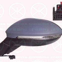 Exterior Mirror, Left, for electric mirror adjustment, Number of pins: 6, with indicator (LED), w/primer, Aspherical, Complete Mirror, 5H0857521D (VW), 5H0857537DGRU (VW), 3G0949101A (VW), 10B857507C9B9 (VW), 10B857507L9B9 (VW), 5H1949145A (VW)