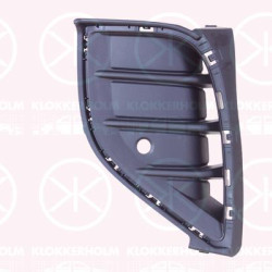 Radiator Grille, black, Right Front, with hole(s) for parking distance control, with mounting parts, 11A 807 764 9B9 (VW)