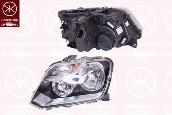 VW Amarok Priekinis žibintas, Left, Illuminance [lx]: 17.5, H7, H15, Housing Colour: black, with motor for headlamp levelling, Valeo, 2H1 941 015M (VW), 2H1 941 015AA (VW)