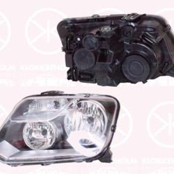 VW Amarok Priekinis žibintas, Left, Illuminance [lx]: 17.5, H7, H15, Housing Colour: black, with motor for headlamp levelling, 2H1941015M (VW), 2H1941015AA (VW)