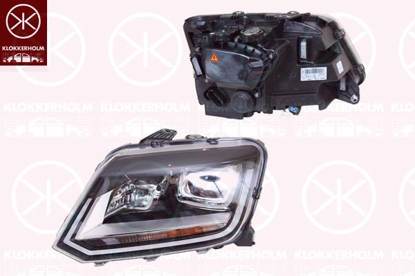 VW Amarok Priekinis žibintas, Left, Bi-Xenon, with motor for headlamp levelling, without control unit for aut. LDR, MELCO, 2H1941017 (VW), 2H1941017A (VW)