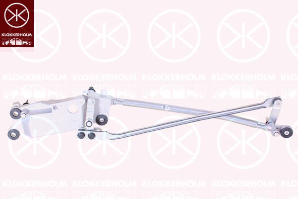 Wiper Linkage, Front, Set, without electric motor, for left-hand drive vehicles, 7L0955601 (VW), 7L0955601A (VW), 7L0955601B (VW), 7L0955601C (VW), 95562813711 (PORSCHE), 95562813712 (PORSCHE)