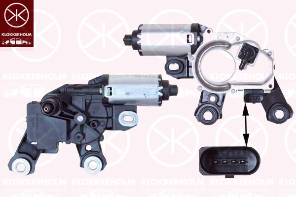 Wiper Motor, Rear, Voltage [V]: 12, 7P6 955 711 (VW), 7P6 955 711A (VW), 7P6 955 711B (VW)