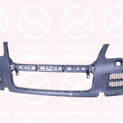 Bumper, w/primer, Front, with hole(s) for parking distance control, with hole(s) for washer nozzle, 7L6 807 217AS GRU (VW), 7L6 807 221 (VW)