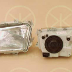 Headlight, H4, with motor for headlamp levelling, T.Y.C, Right, Illuminance [lx]: 20, 7M1 941 016K (VW), 7M1941016F (VW), 7M1941016K (VW), 7M1941018D (VW), 7M1941018E (VW)