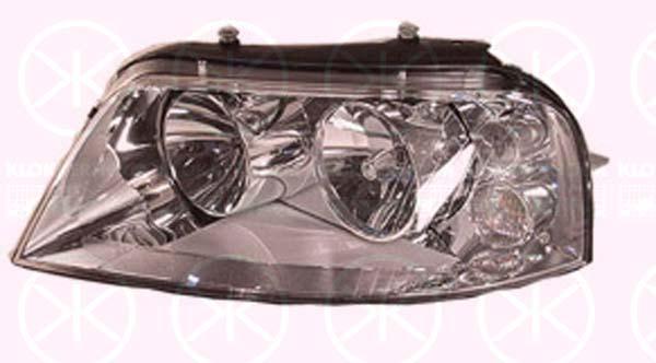 Headlight, H7/H1, with motor for headlamp levelling, AL, Right, Illuminance [lx]: 25, Housing Colour: chrome, 7M3 941 016A (VW), 7M3 941 016AD (VW), 7M3 941 016AH (VW), 7M3941016L (VW)