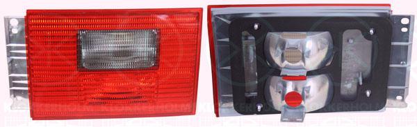 Tail Light Assembly, without bulb holder, Right, Inner Section, Indicator Colour: Smoke Grey, 7M3 945 094D (VW), 7M4 945 094D (VW)