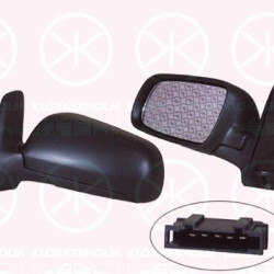 Exterior Mirror, for electric mirror adjustment, Convex, Heatable, Right, Number of pins: 5, Connector Shape: rectangular, 7M1 857 508F 01C (VW), 7M1 857 508N 01C (VW), 7M1857508T (VW), 7M1857508T01C (VW), 7M3857508J01C (VW)