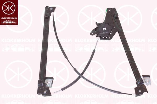 Window Regulator, OE-type, without electric motor, Electric, Left Front, 1 021 996 (FORD), 7M0 837 461 (VW), 7M0 837 461A (VW)