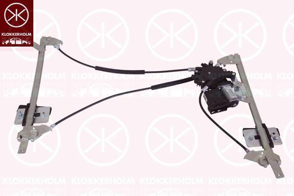 Window Regulator, with electric motor, with comfort function, Electric, Right Rear, 7M0 839 462 (VW), 7M3 959 812A (VW)