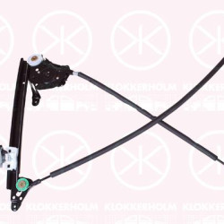 Window Regulator, without electric motor, Electric, Left Rear, 7M0 839 461 (VW)