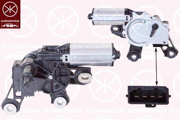 Wiper Motor, Rear, VALEO, Voltage [V]: 12, 7M3 955 711 (VW), 7M3 955 711A (VW), 7M3 955 711C (VW), 7M3 955 711C (VAG), 7M3955711A (SEAT), 7M3955711C (VAG), 7M3955711C (SEAT)