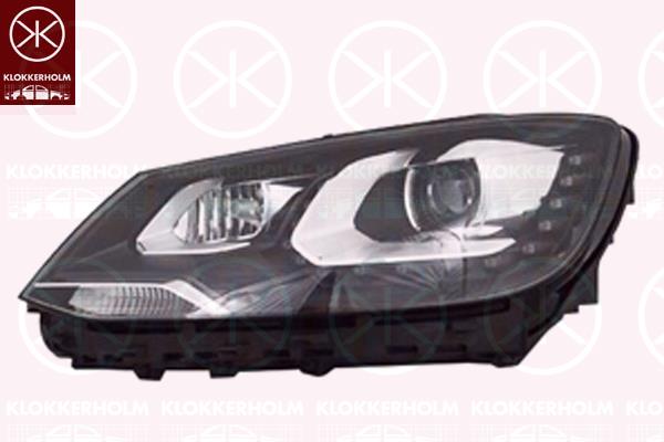 Headlight, Left, Bi-Xenon, with dynamic bending light, with motor for headlamp levelling, without control unit for Xenon, D3S/H7, AL, 7N1 941 753 (VW), 7N1 941 753A (VW), 7N1 941 753B (VW)