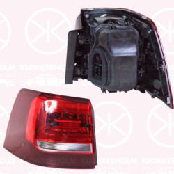 Tail Light Assembly, LED, Left, Outer section, with bulb holder, AL, 7N0 945 207 (VW), 7N0945207 (VW)