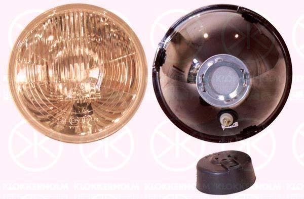 Insert, headlight, Left, Right, H4, Diameter [inch]: 7, Diameter [mm]: 165, with position light, Neolite, curved glass, 