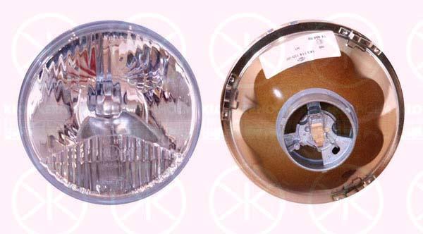 Insert, headlight, H1, Diameter [inch]: 5 3/4, Diameter [mm]: 135, without position light, Hella, Flat, Left, Right, 63 12 1 356 409 (BMW)