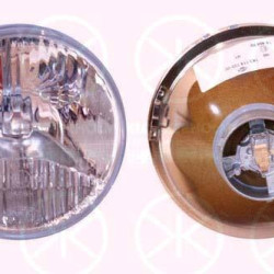 Insert, headlight, H1, Diameter [inch]: 5 3/4, Diameter [mm]: 135, without position light, Hella, Flat, Left, Right, 63 12 1 356 409 (BMW)