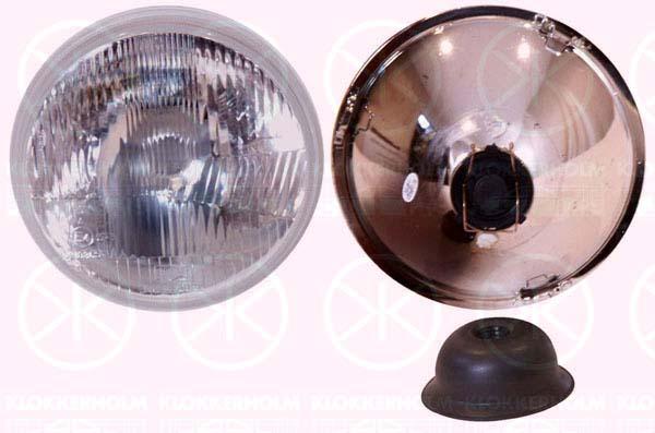 Insert, headlight, Illuminance [lx]: 20, H4, Diameter [inch]: 7, Diameter [mm]: 165, without position light, Depo, not ECE approved, Left, Right, 