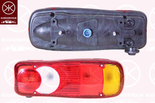 Tail Light Assembly, Right, with back-up alarm, without number plate light, Number of threaded bolts: 2, with bulb holder, Number of pins: 7, Vignal, 0005801426917 (IVECO), 5801426917 (IVECO)