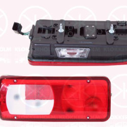 Tail Light Assembly, Left, with number plate light, with bulb holder, VIGNAL, 1875577 (DAF)