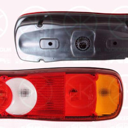 Tail Light Assembly, Right, without number plate light, with bulb holder, 1401731 (DAF), 20769784 (VOLVO), 26555 9X125 (NISSAN), 265550674R (RENAULT), 5001846848 (RENAULT), 5001857965 (RENAULT), 5001870556 (RENAULT), 7420862041 (RENAULT)