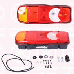 Tail Light Assembly, Left, with number plate light, with bulb holder, without pipe, with seal, 1401713 (DAF), 20769783 (VOLVO), 5001846850 (RENAULT), 7420862038 (RENAULT), 7485118470 (RENAULT), 8200136958 (RENAULT), 84550058 (VOLVO)