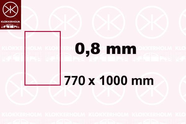 Table Sheet, Steel, Electrogalvanized, Repair Panel, Sheet Strength [mm]: 0.8, Length [mm]: 1000, Width [mm]: 770, Pallet, 