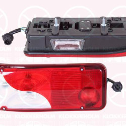 Tail Light Assembly, Left, Connection Count 1: 1, with number plate light, with bulb holder, Bolt Distance [mm]: 150, VIGNAL, 1756754 (SCANIA), 1906552 (SCANIA), 2021579 (SCANIA), 2129985 (SCANIA)