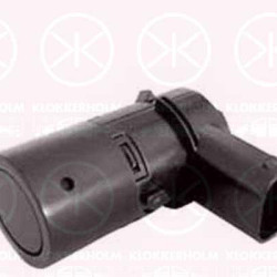 Sensor, parking distance control, Rear, Connector Shape: angled, Valeo, Paintable, Number of pins: 3, Ultrasonic Sensor, 7701 062 074 (RENAULT), 7701 062 624 (RENAULT), 8200 049 264 (RENAULT), 8200 138 377 (RENAULT)