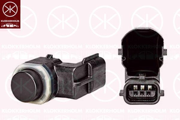 Sensor, parking distance control, Valeo, Connector Shape: angled, Number of pins: 3, Paintable, Ultrasonic Sensor, Front and Rear, 0006000619336 (FIAT), 28438-4EA0A (NISSAN), 28438-4EA0B (NISSAN), 28438-4EA0C (NISSAN), 284420753R (RENAULT), 4422861 (OPEL), 6000619336 (FIAT), 95517245 (OPEL)