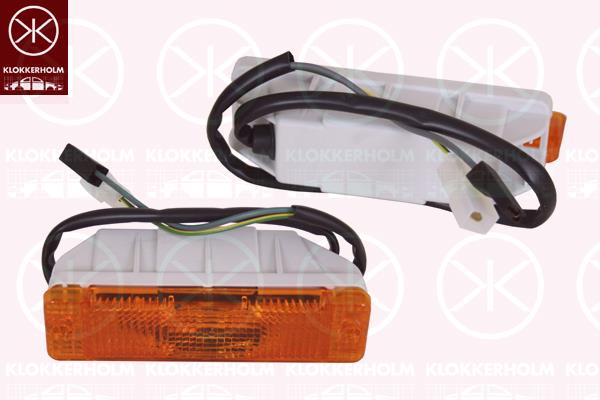 Direction Indicator, yellow, with bulb holder, Length [mm]: 133, Height [mm]: 37, both sides, 161 953 055A (VW), 171 953 055D (AUDI)