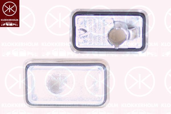 Direction Indicator, without bulb holder, Crystal clear, lateral installation, not ECE approved, N/A (AUDI)