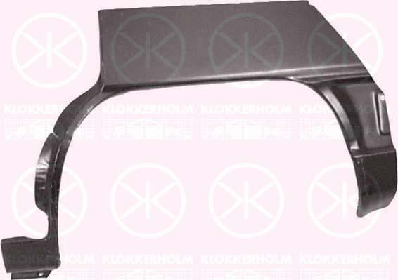 Quarter Panel, 4-dr, Wheel Arch Border, Repair Panel, Left Rear, Outer section, 