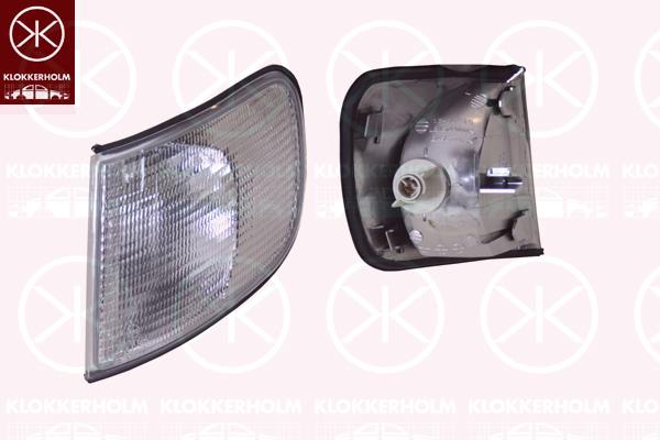 Direction Indicator, with bulb holder, white, Left, 4A0 953 049B (AUDI), 4A0941003A (AUDI), 4A0941003B (AUDI)