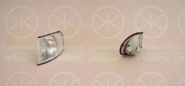 Direction Indicator, without bulb holder, white, Left, 4A0953049D (AUDI)